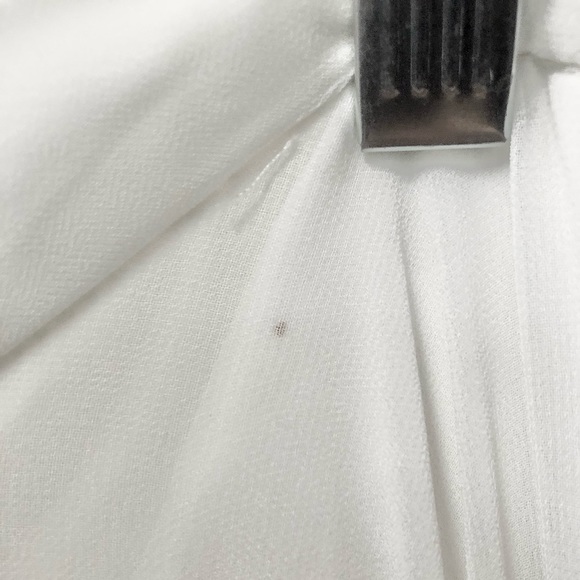 Jenny Yoo sheer chiffon maxi skirt white ivory gala event - Picture 5 of 6